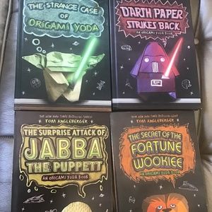 Star Wars Origami Yoda Darth Paper Fortune Wookie Jabba 4 Books Tom Angleberger